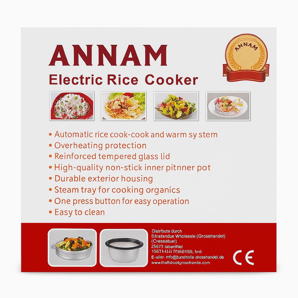 Annam Electric Rice Cooker 400W (1 Ltr)