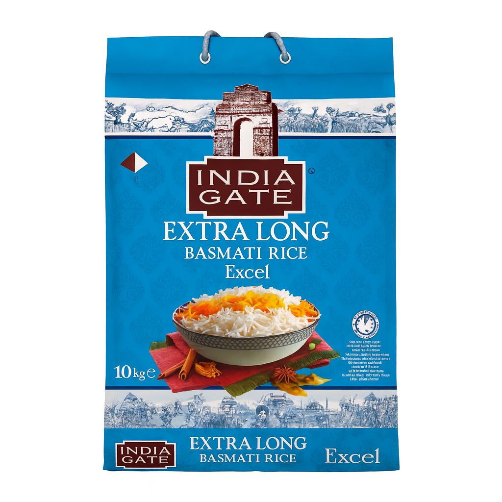 India Gate Extra long basmati Rice Excel 10kg