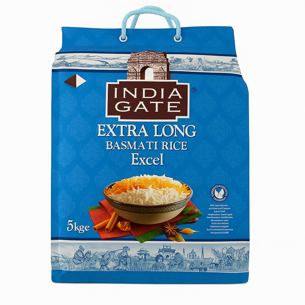 India Gate Extra long basmati Rice Excel 5kg