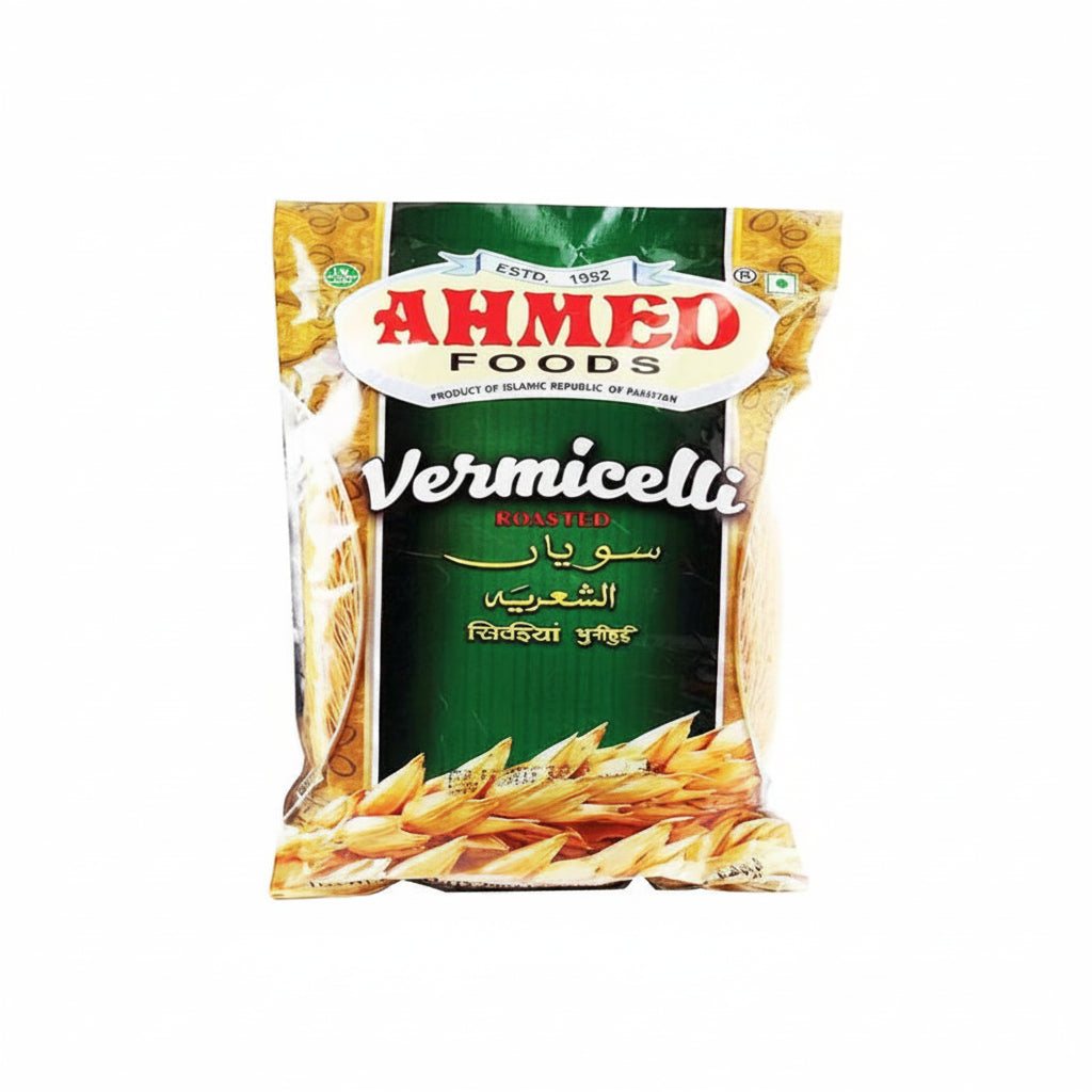Packaged vermicelli by Ahmed Foods with brand logo on a white background