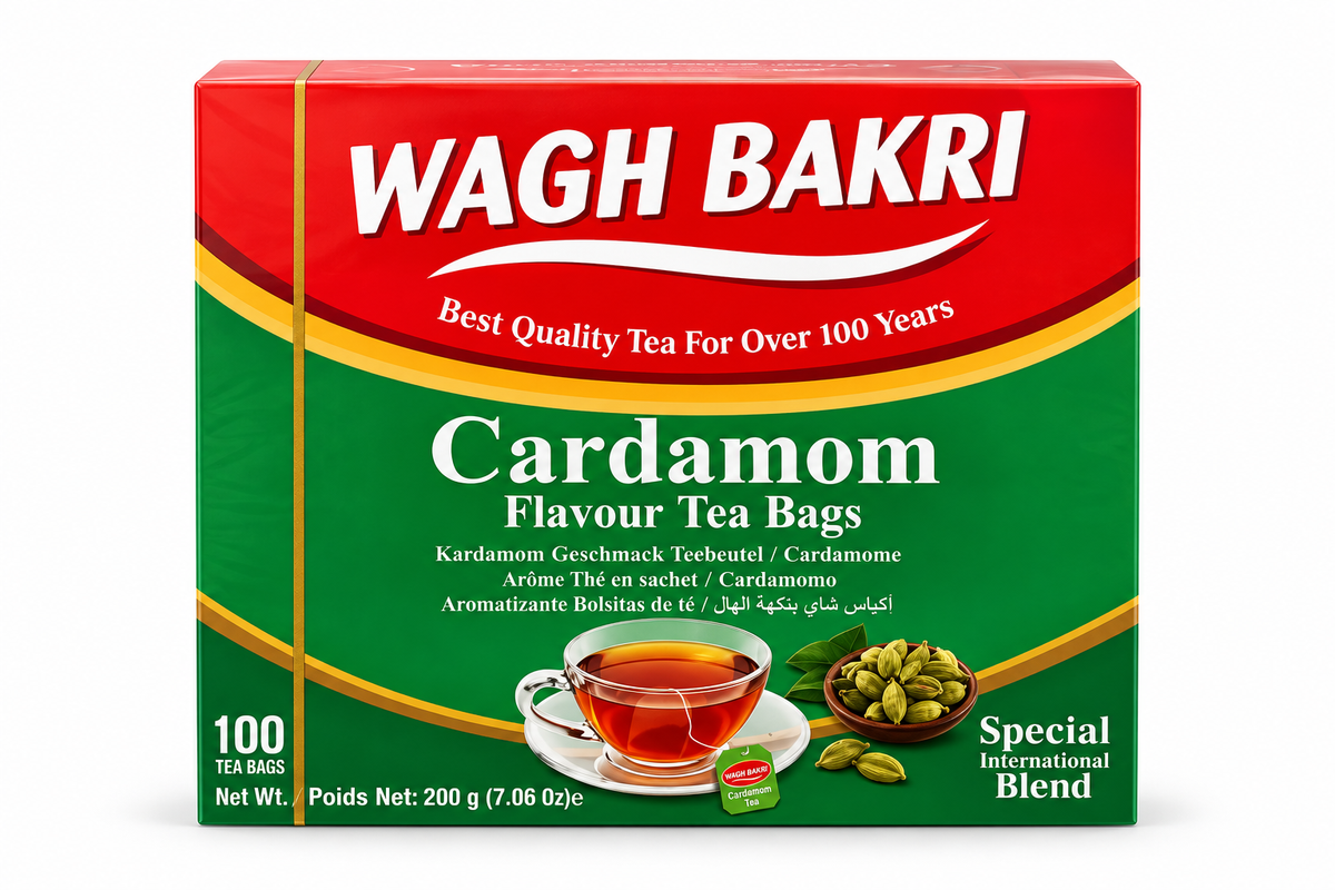 Wagh Bakri Cardamom Flavor 100 Tea Bags
