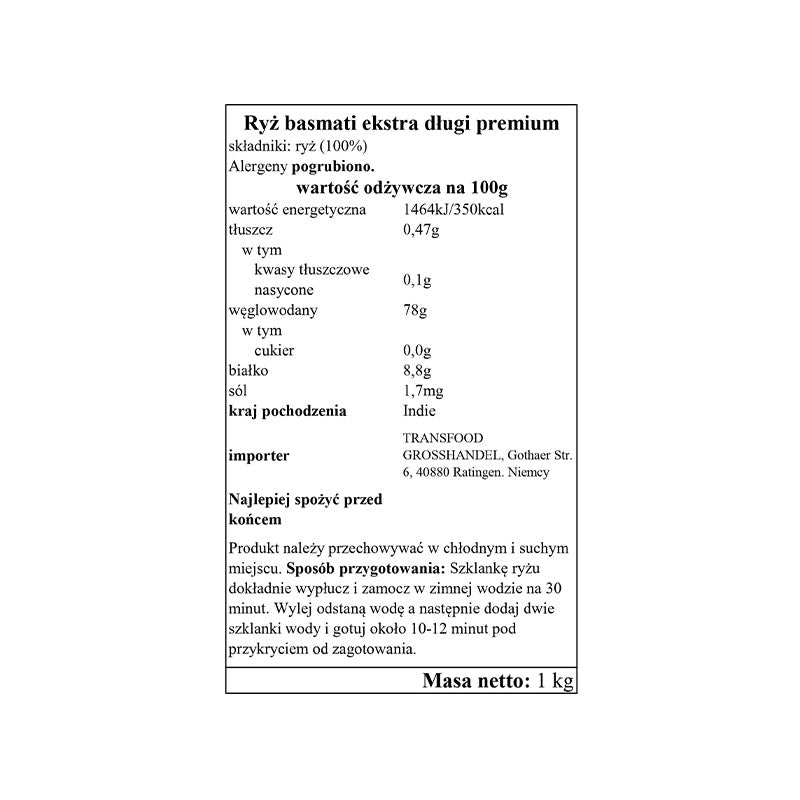 Annam Premium Basmati Rice Extra Long 1Kg