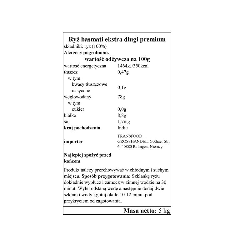 Annam Premium Basmati Rice Extra Long 5kg