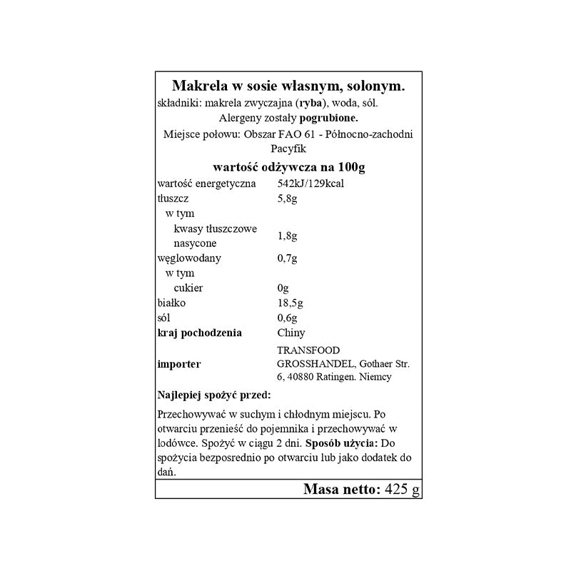 Annam Jack Mackerel 400g