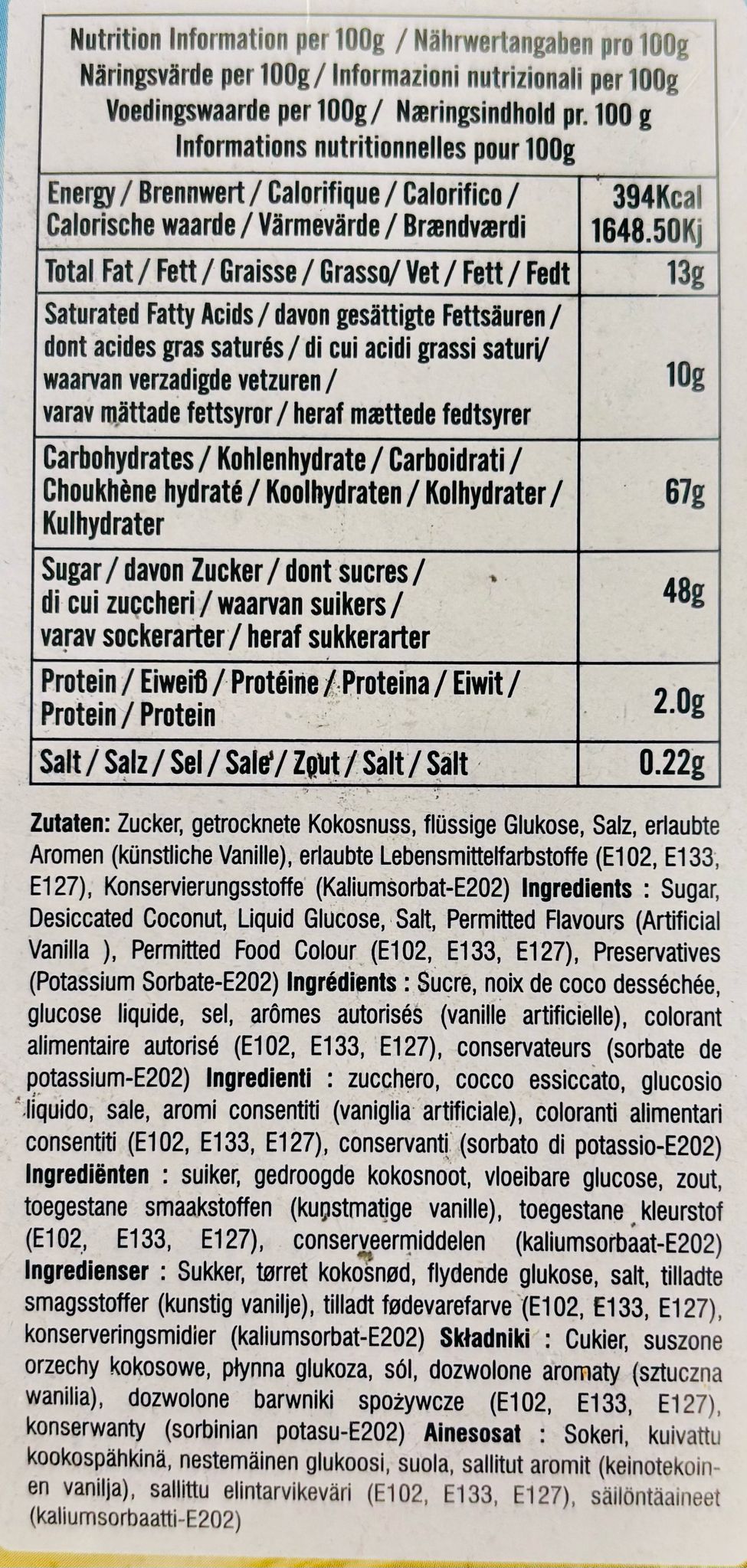 Hiruni coconut rock 200g