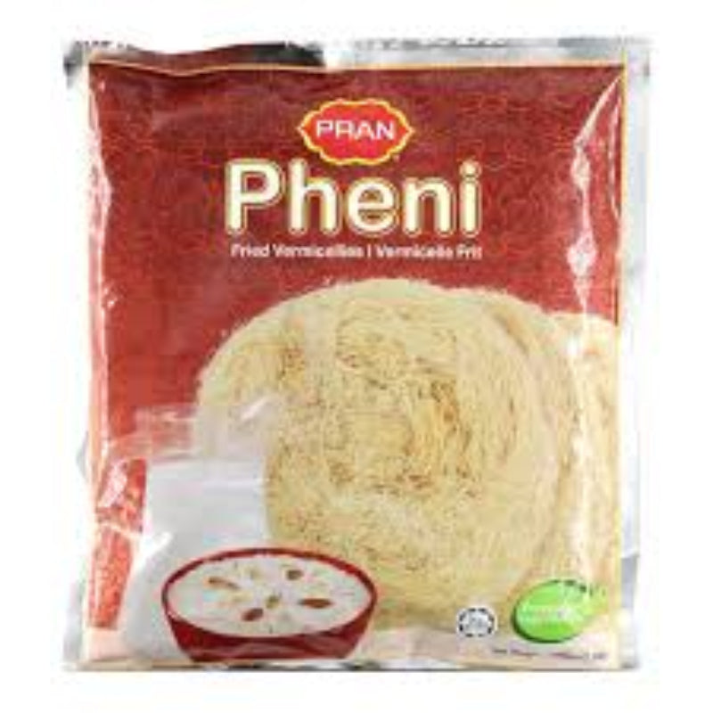 Pran Pheni package with a picture of vermicelli and a bowl of food on a red background