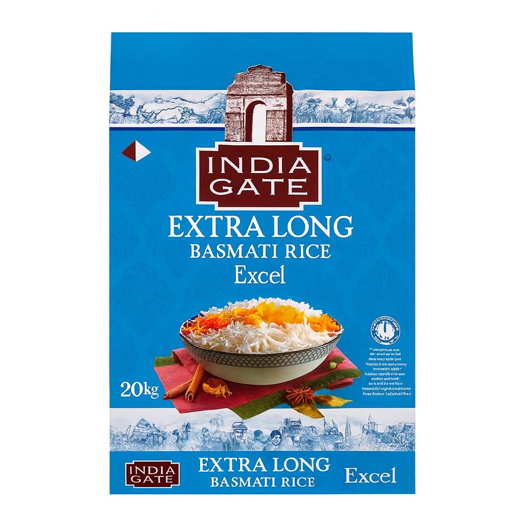 India Gate Extra long basmati Rice Excel 20kg