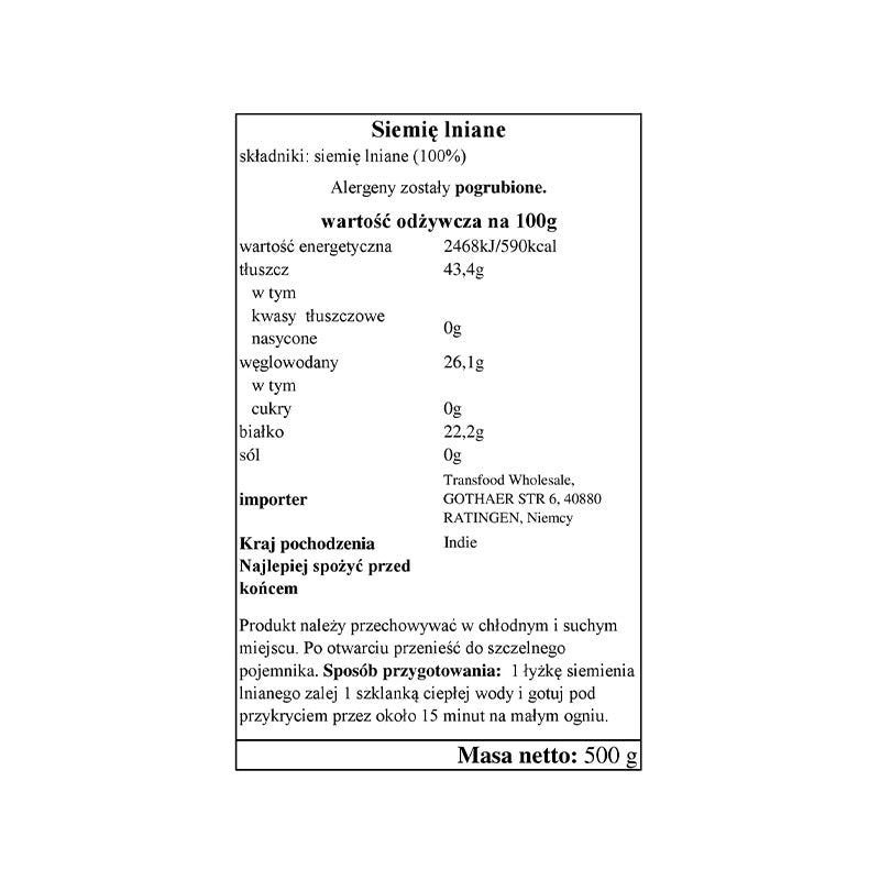 Annam Flax Seed 500g