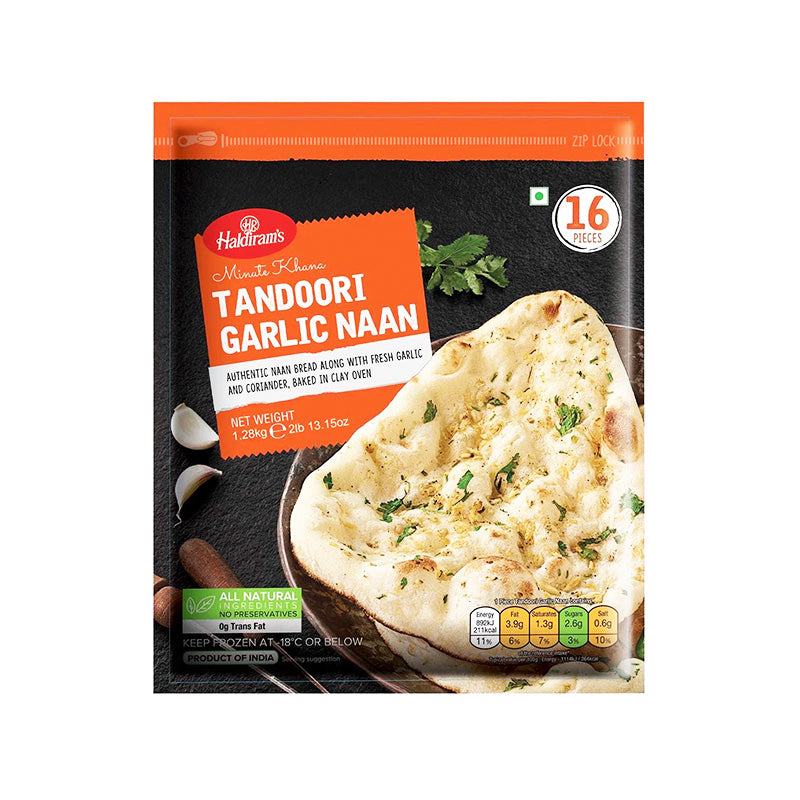 Haldiram's Tandoori Garlic Naan 1.28kg