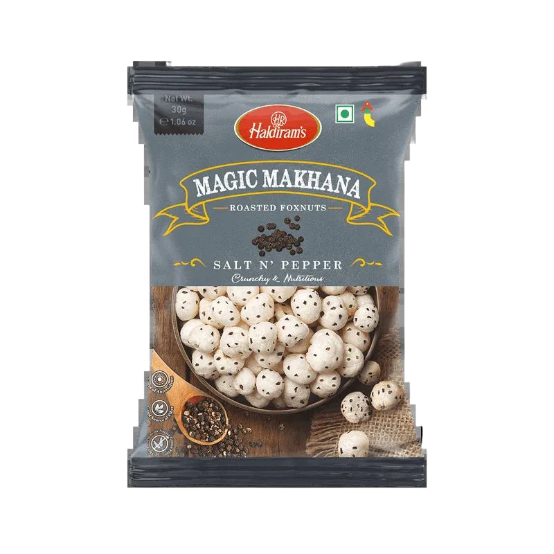 Haldiram's Magic Makhana Salt & Pepper (Roasted Foxnuts) 30g
