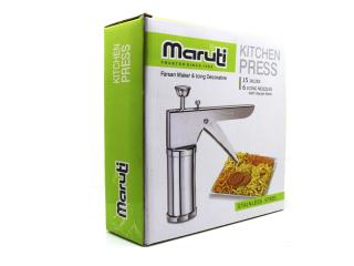 Maruti Kitchen Press / Muruku Maker / Namkeen Maker with 15 Stainless Steel Jalis