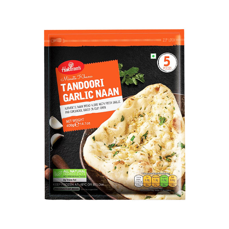 Haldiram's Tandoori Garlic Naan 400g