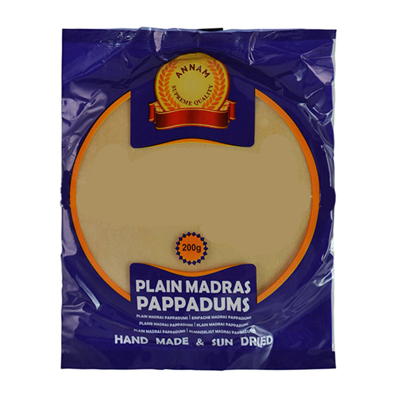 Annam Plain Madras Pappadums 150g