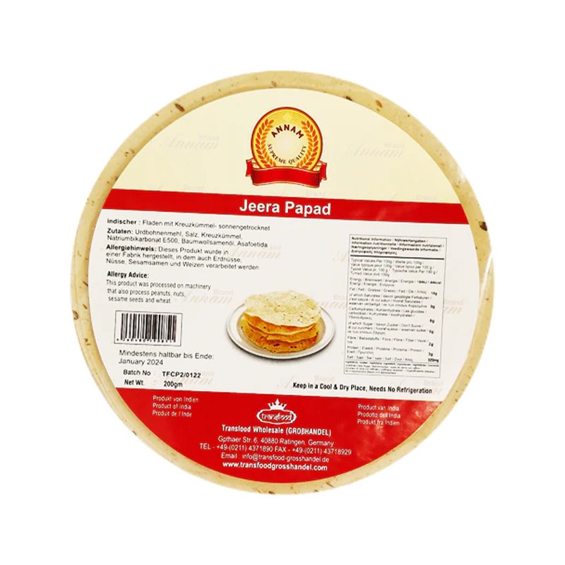 Annam Jeera Papad 200g