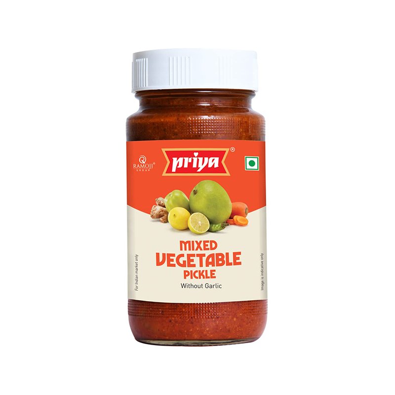 Priya Mixed Vegetable Pickle 300g (without garlic)