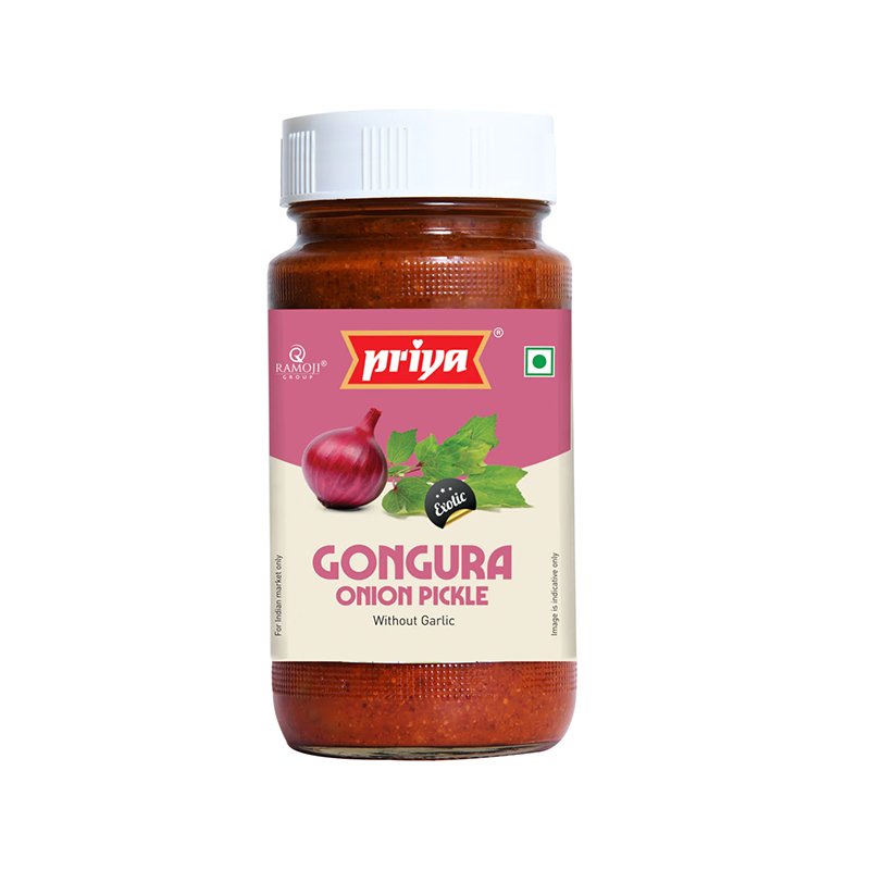 Priya Roselle leaves (Gongura) & Onion Pickle )Without Garlic) 300g (Exp : 19/12/2025)