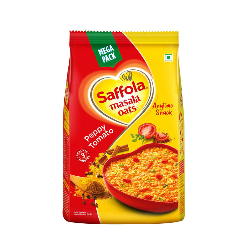 Saffola Peppy Tomato Instant Masala Oats 500g