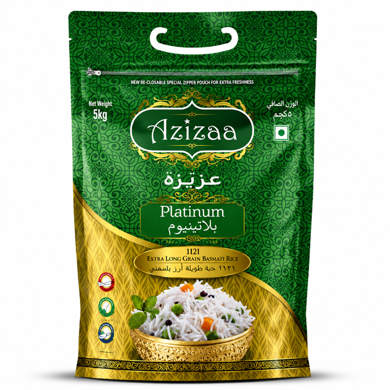 Azizaa Platinum 1121 Extra Long Grain basmati Rice 5kg