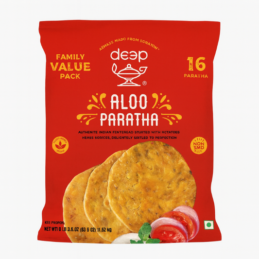 deep aloo paratha red package in a white background product thumbnail