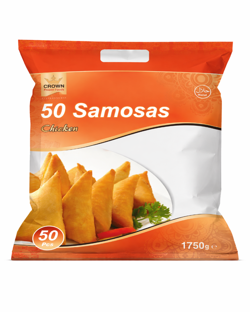 Crown Frozen Chicken Samosas (50pcs) 1.75kg