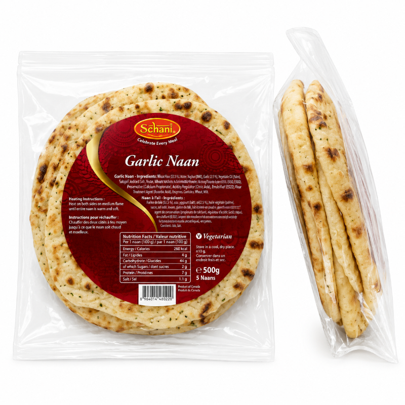 Garlic Naan (Ready to Eat) 5pcs