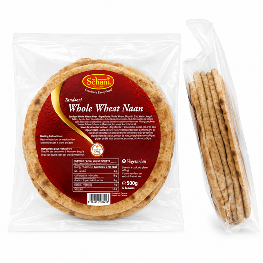 Whole Wheat Naan (Ready to Eat) 5pcs