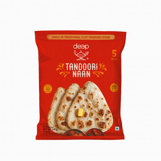 Deep Tandoori naan red package against white background