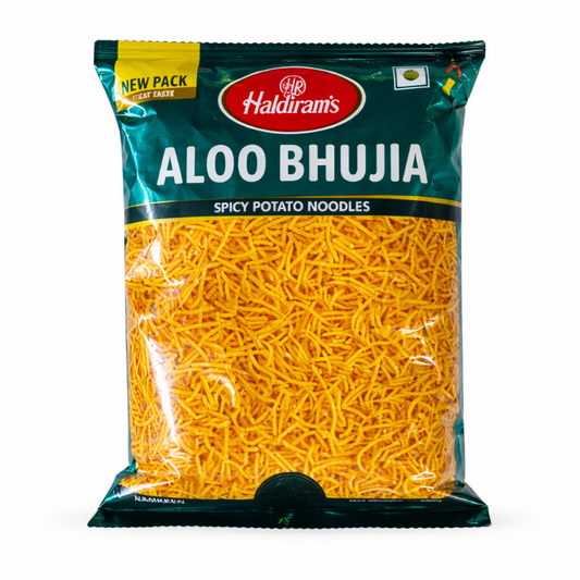 Packaged noodles with Haldiram's branding on a white background