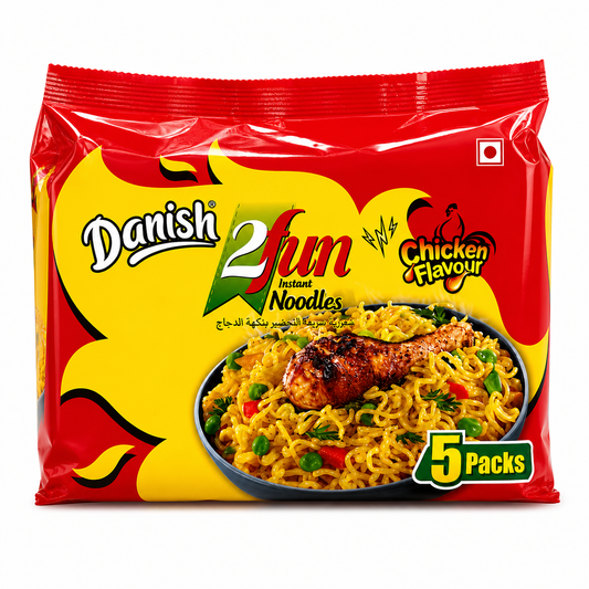 Danish Instant Chicken Noodles (5 pack) 310g