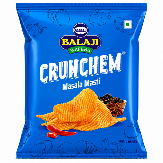 Balaji Crunchem Masala Masti Potato Wafers 140g