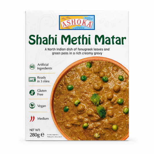 Ashoka Ready to Eat Shahi Methi Matar (Vegan) 280g