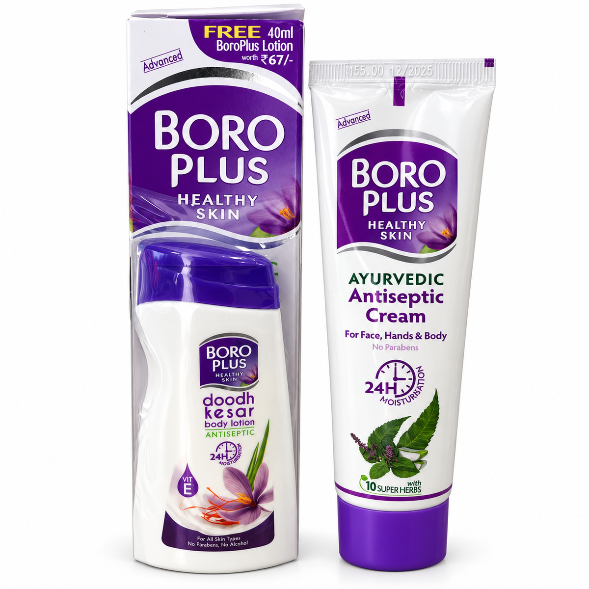 Boroplus Antiseptic Cream 80ml + Boroplus 40ml body lotion FREE