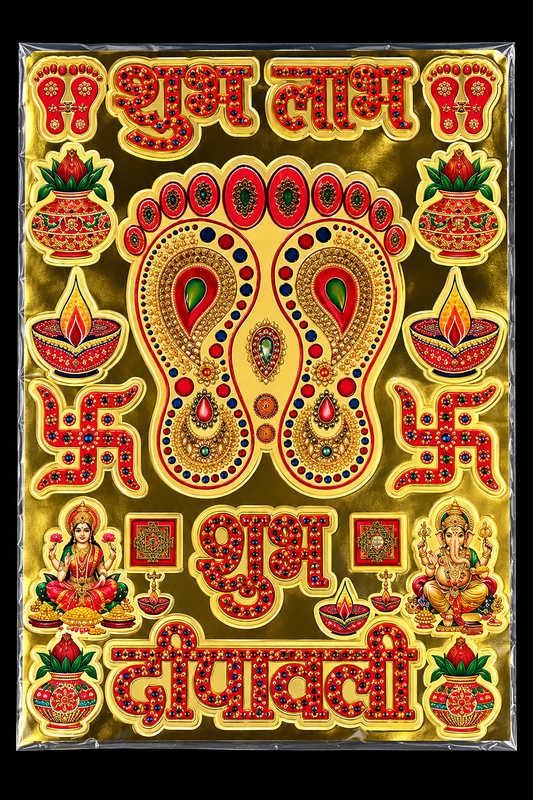 Diwali Golden Decoration Stickers