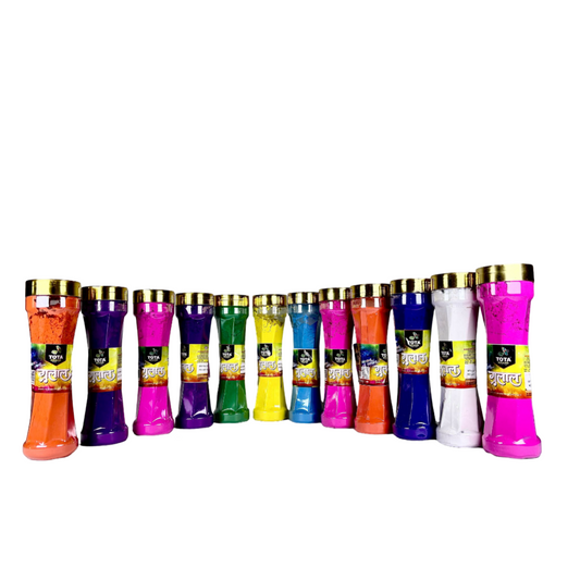 Tota herbal Gulal Holi colours 125gx12 colours bottles
