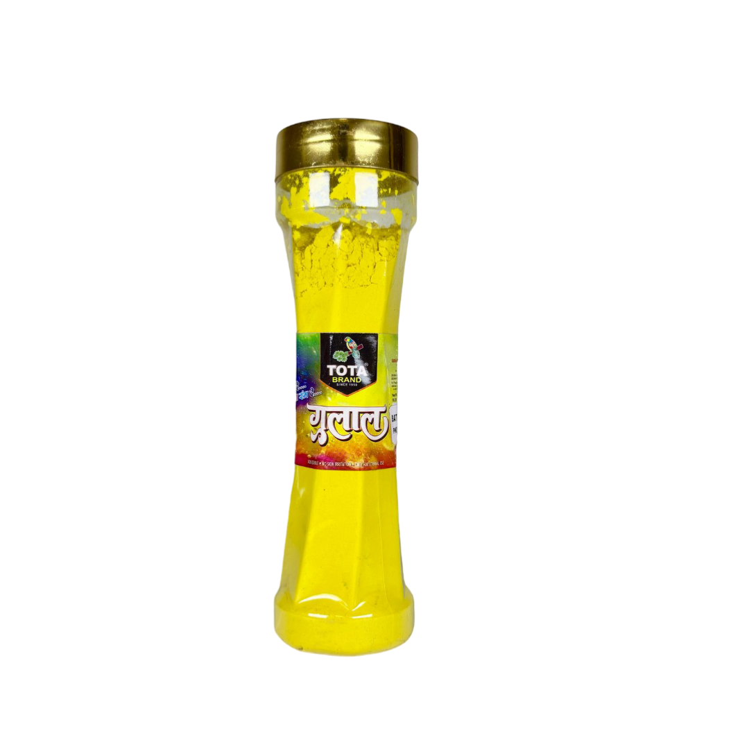 Tota herbal Gulal Holi colours  125g Bottle  (Yellow)