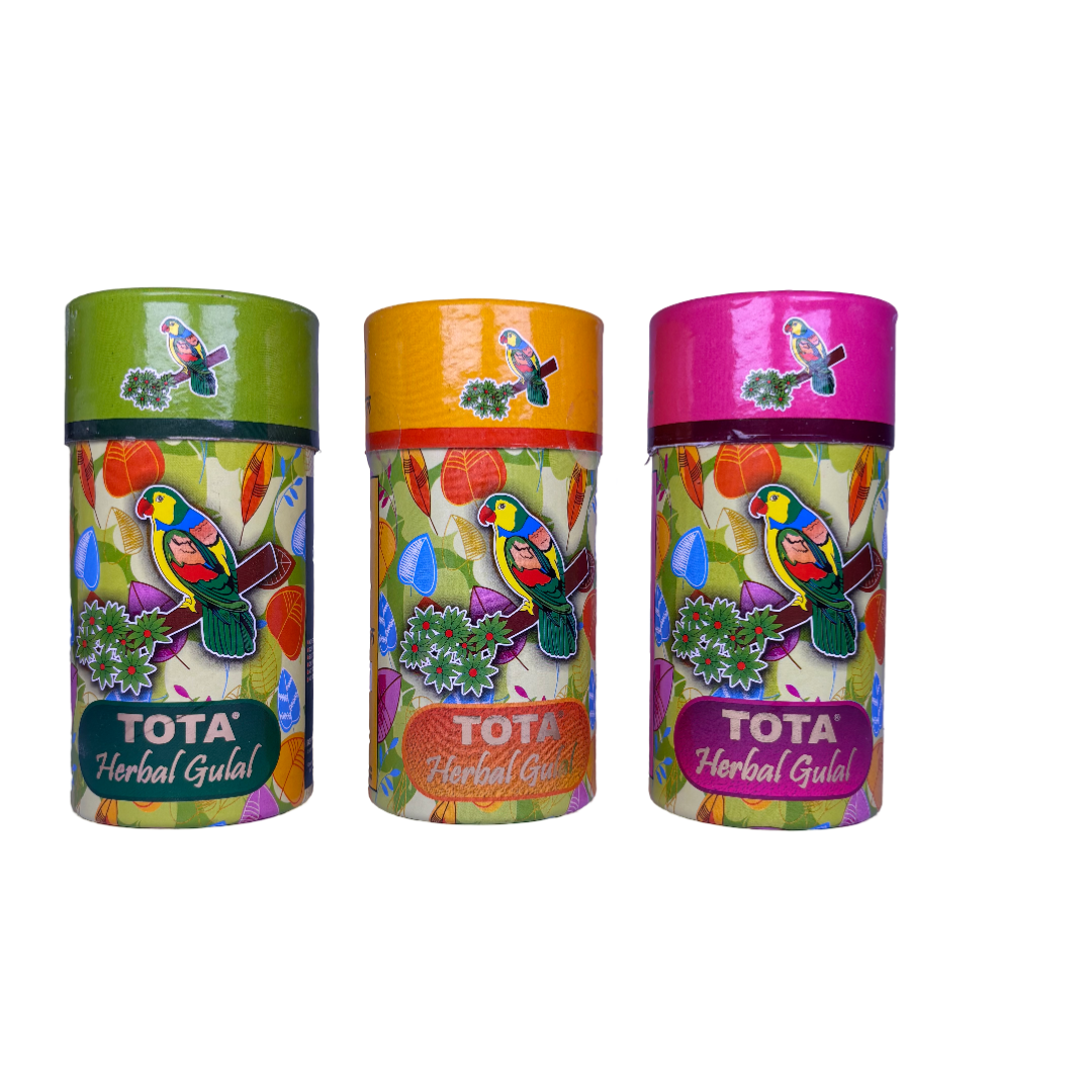 Tota herbal Gulal  ( Holi colour) 80gx3 pcs ( Pink, Green ,Yellow)