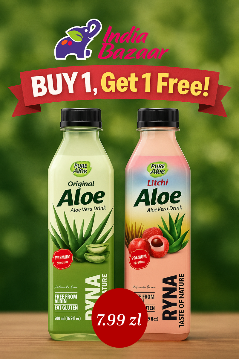 RYNA Litchi Aloe Vera Drink 500ml (Get an original flavor FREE)