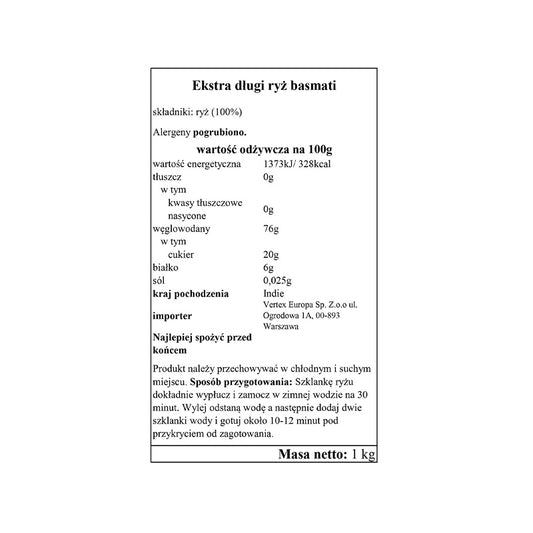 Jaya's Extra Long Basmati Rice 1kg