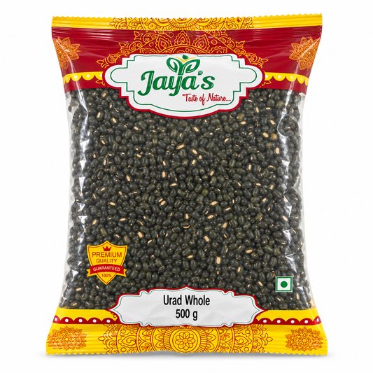 Jaya's Urad Whole  (Urid whole with skin )  500g