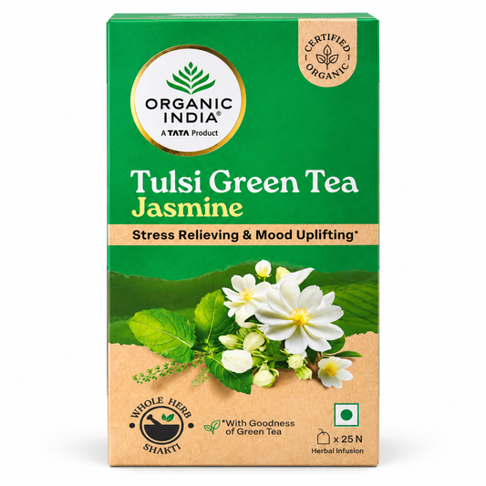 Organic India Tulsi Jasmine Green Tea 25 Tea Bags