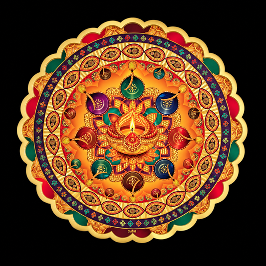 Diwali Diya Rangoli Sticker
