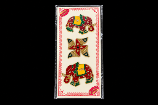Diwali Sticker Combo- Elephant and Swastik