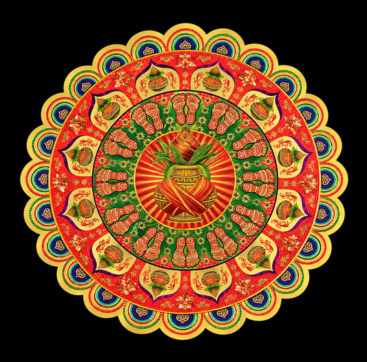 Diwali Kalash Rangoli Sticker
