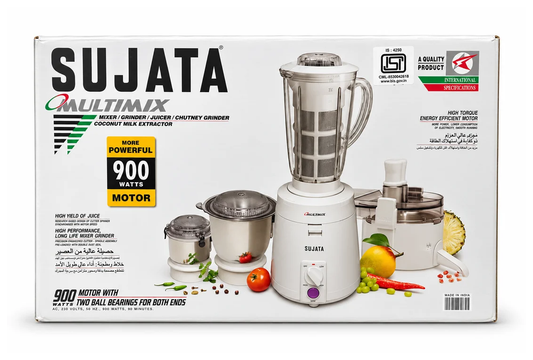 Sujata Multimix 900 W Grinder (3 Jars)