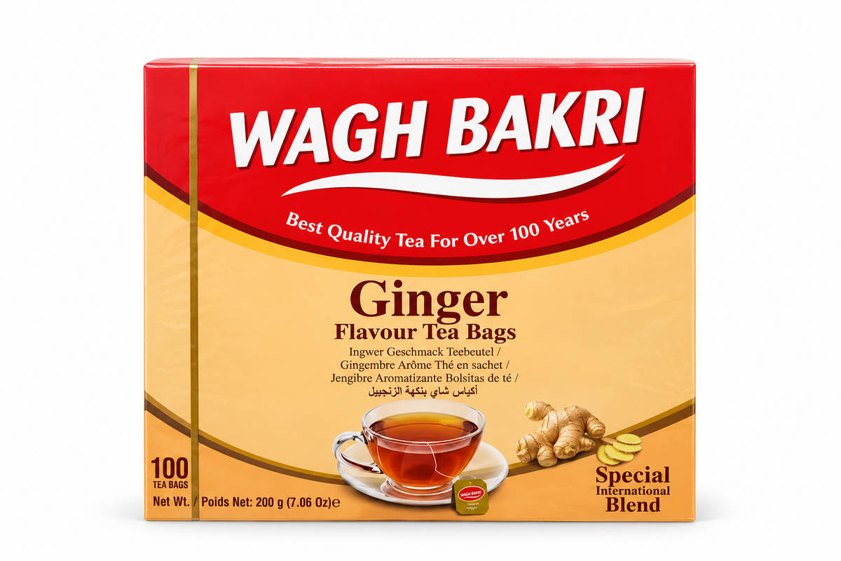 Wagh Bakri Ginger Flavour 100 Tea Bags