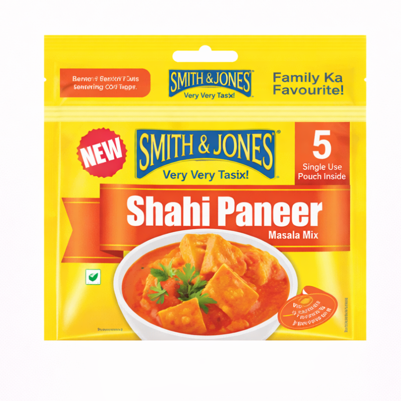 Smith & Jones Shahi Paneer Masala Mix packaging on a white background