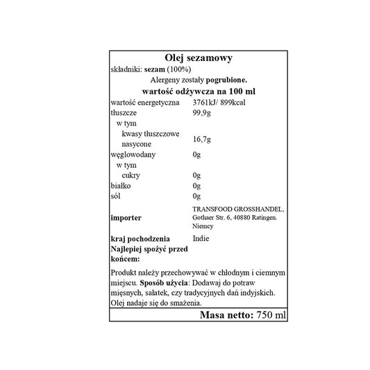 Annam Sesame (Gingelly) Oil 750ml