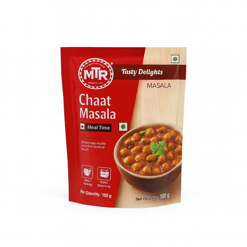 MTR Chaat Masala packaging on a white background