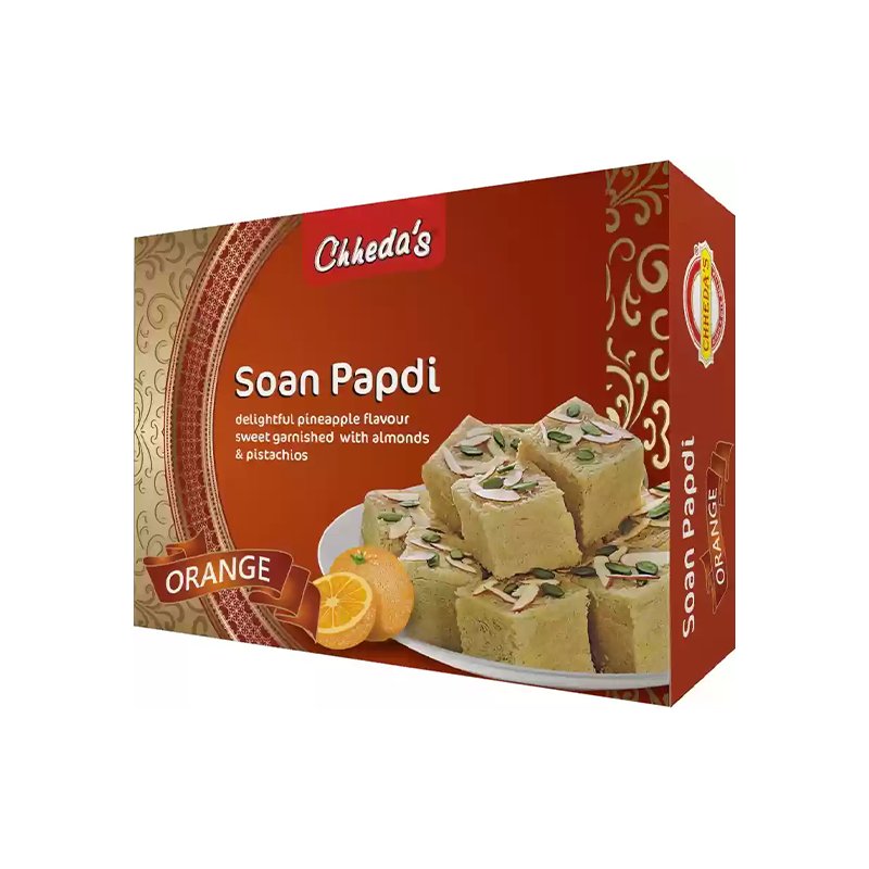 Chheda's Soan Papdi Pomarańcza 240g