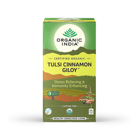 Organic India Tulsi Cinnamon Giloy 25 Tea Bags